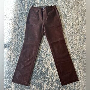 GAP Y2K Dark Brown Leather Boot Cut Pants